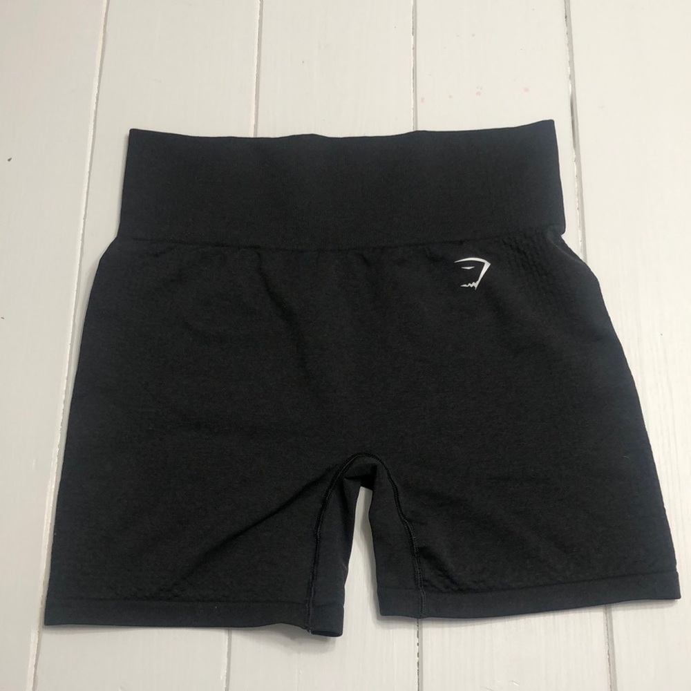 Gymshark Vital Seamless Bike Shorts Black Marl Lg